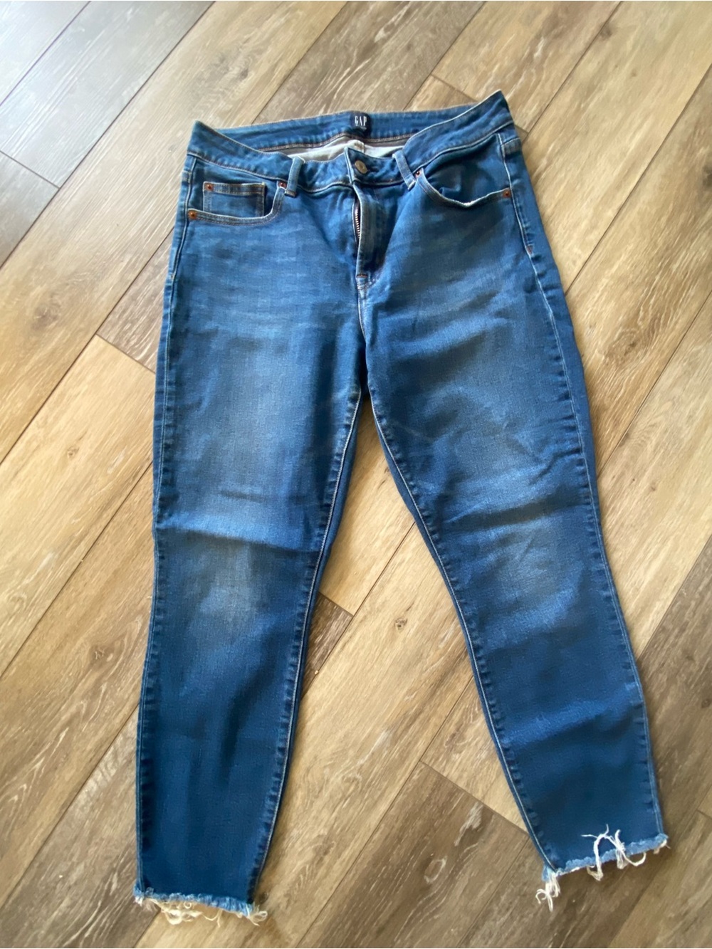 GAP Dark Blue High-Rise Ankle Skinny Jeans